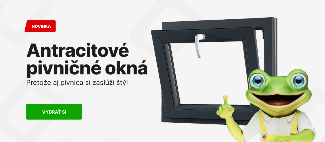 Pivničné antracitové okná na sklade