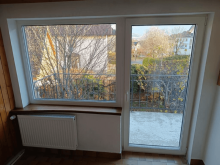 Biele plastové balkónové dvere