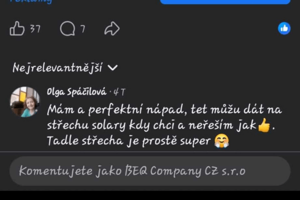 Referencie na plastovú krytinu Solar