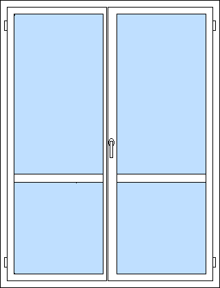 Dvojkrídlové s priečkou