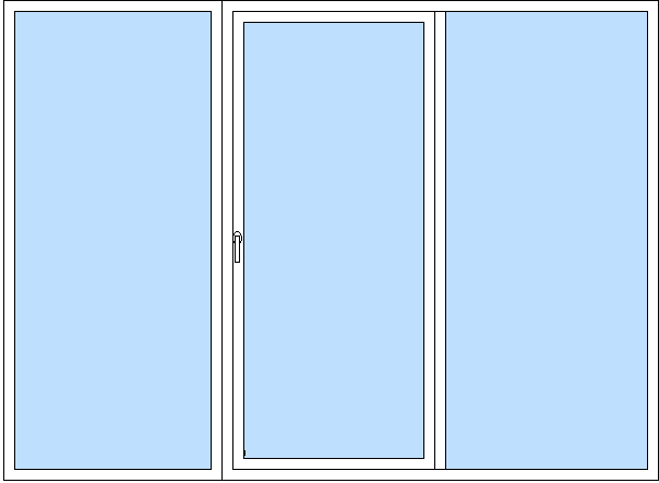 Odsuvné krídlo uprostred