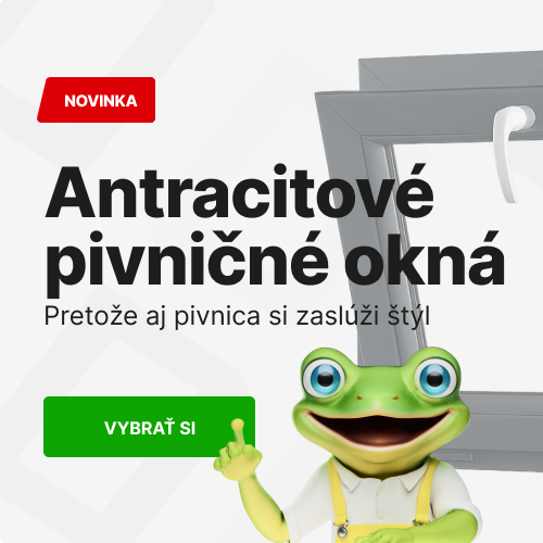 Antracitová sklepní okna