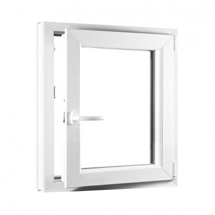 Jednokrídlové plastové okno PREMIUM, otváravo - sklopné pravé 650 x 800