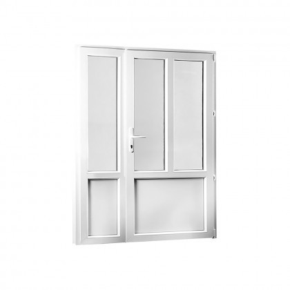 Vedľajšie vchodové dvere dvojkrídlové, pravé, REHAU Smartline+ 1480 x 2080
