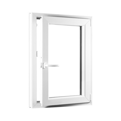 Jednokrídlové plastové okno pivničné 500x700 mm, biele, dvojsklo, pravé, OLIMPIA 60 AD