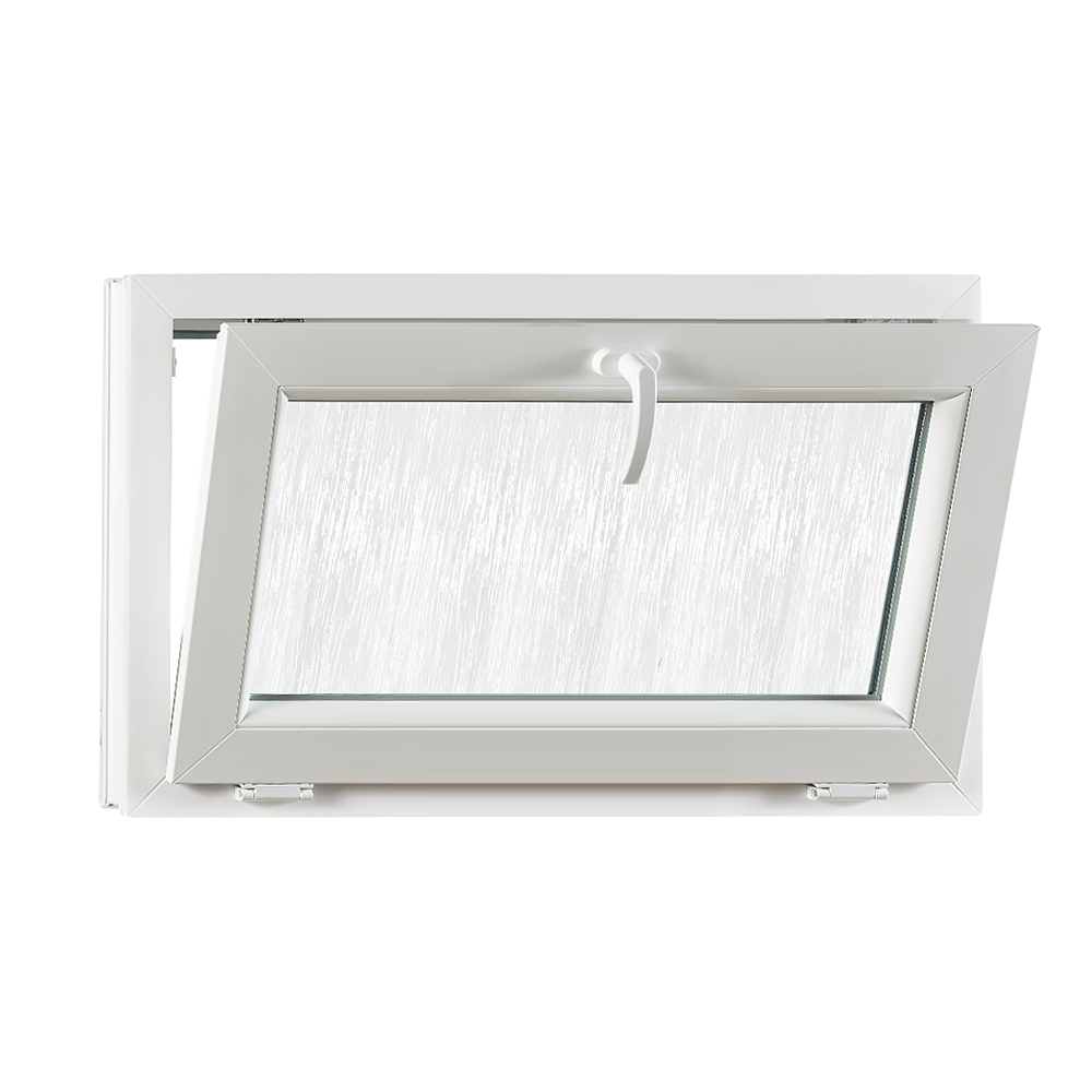 E-shop SKLADOVE-OKNA.sk - Sklopné plastové okno PREMIUM - sklo kôra - 900 x 550 mm, barva biela