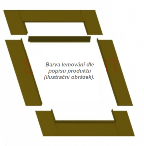 E-shop Skladove-okna.sk Tesniace lemovanie na vlnité krytiny hnedá, 114cm x 118cm