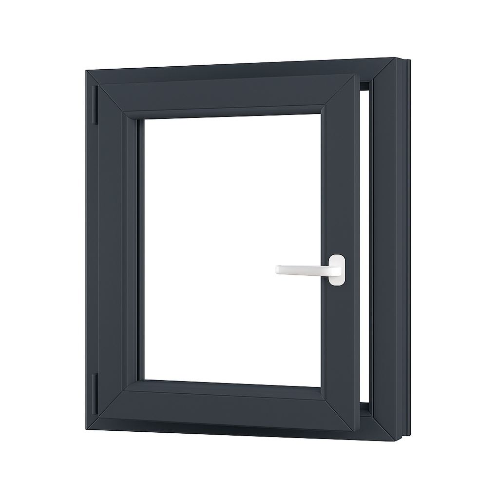 Jednokrídlové pivničné plastové okno OLIMPIA 60 AD, ľavé