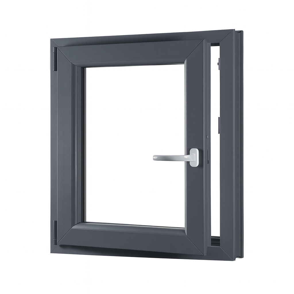 Jednokrídlové pivničné plastové okno OLIMPIA 60 AD, ľavé