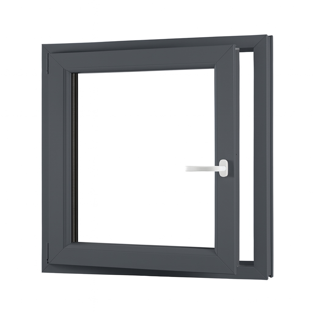 Jednokrídlové pivničné plastové okno OLIMPIA 60 AD, ľavé