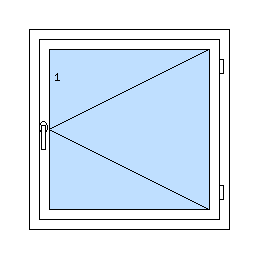 Okno jednokrídlové otváravé pravej