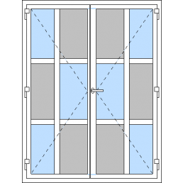 Vchodové dvere dvojkrídlové VEN otváravé - T p G4