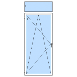 Balkónové dvere s nadsvetlíkom