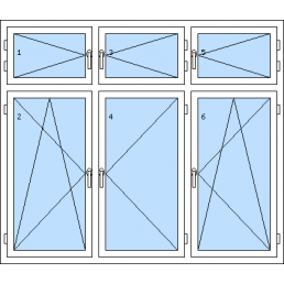 Trojkrídlové okno s nadsvetlíkom