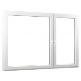 Dvojkrídlové plastové okno so stĺpikom 2/3 + 1/3, PREMIUM