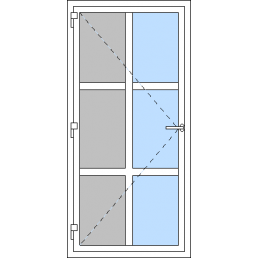Vchodové dvere jednokrídlové VEN otváravé - T p G7