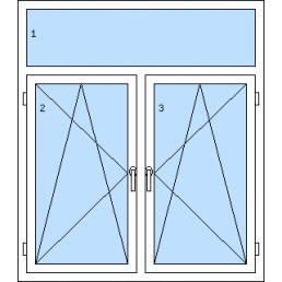 Dvojkrídlové okno s nadsvetlíkom