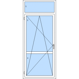 Balkónové dvere s nadsvetlíkom
