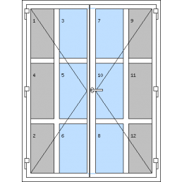 Vchodové dvere dvojkrídlové - T p G7