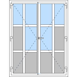 Vchodové dvere dvojkrídlové VEN otváravé - T p G3