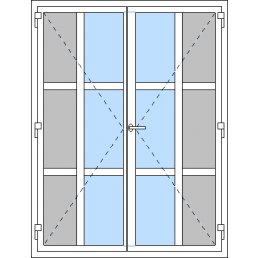 Vchodové dvere dvojkrídlové VEN otváravé - T p G7