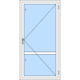 Balkónové dvere - Otváravé pravé s priečkou