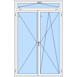 Dvojkrídlové balkónové dvere s nadsvetlíkom