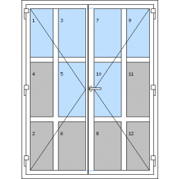 Vchodové dvere dvojkrídlové - T p G3