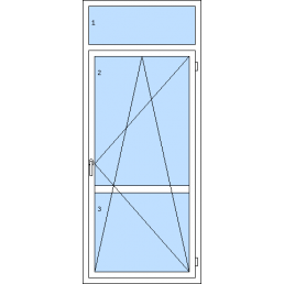 Balkónové dvere s nadsvetlíkom