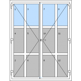 Vchodové dvere dvojkrídlové - T p G5
