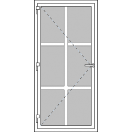 Vchodové dvere jednokrídlové VEN otváravé - T p G6