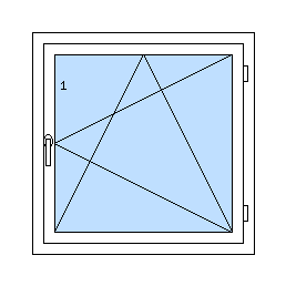 Okno jednokrídlové otváravo-sklopné pravé