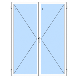 Dvojkrídlové balkónové dvere