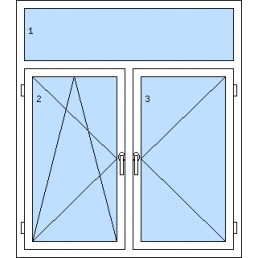Dvojkrídlové okno s nadsvetlíkom