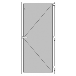 Vchodové dvere jednokrídlové - Typ A2