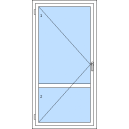 Balkónové dvere - Otváravé ľavé s priečkou