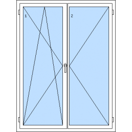 Dvojkrídlové balkónové dvere