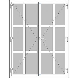 Vchodové dvere dvojkrídlové VEN otváravé - T p G6