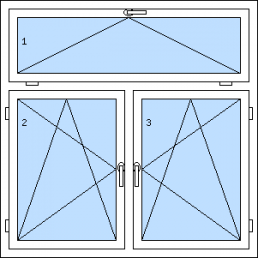 Dvojkrídlové okno s nadsvetlíkom