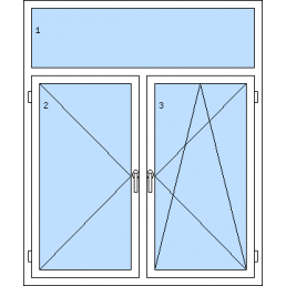 Dvojkrídlové okno s nadsvetlíkom