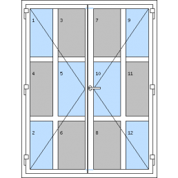Vchodové dvere dvojkrídlové - T p G4